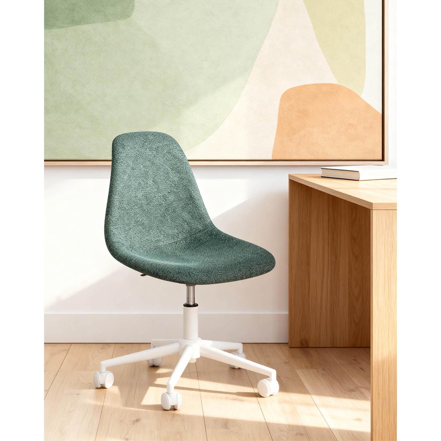Silla de escritorio nicole verde para hogar moderno mueble de almacenaje  - Homekit