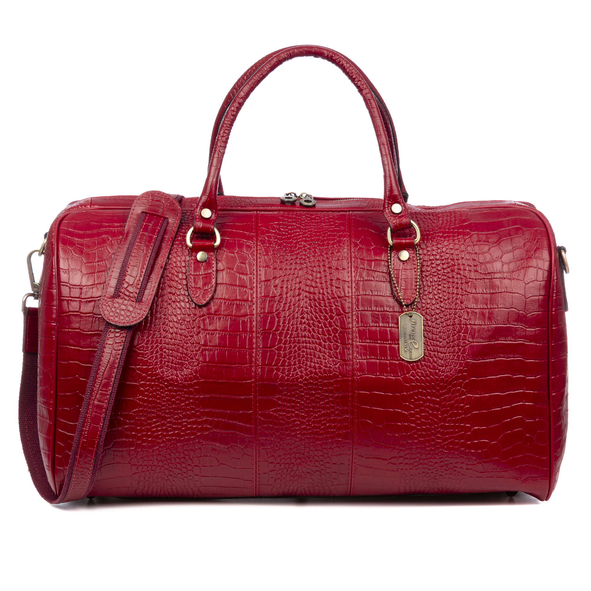 FIRENZE ARTEGIANI Arianone bolso de viaje. Piel auténtica Crosta. Fabricado en Italia 53x25x31 Cm.