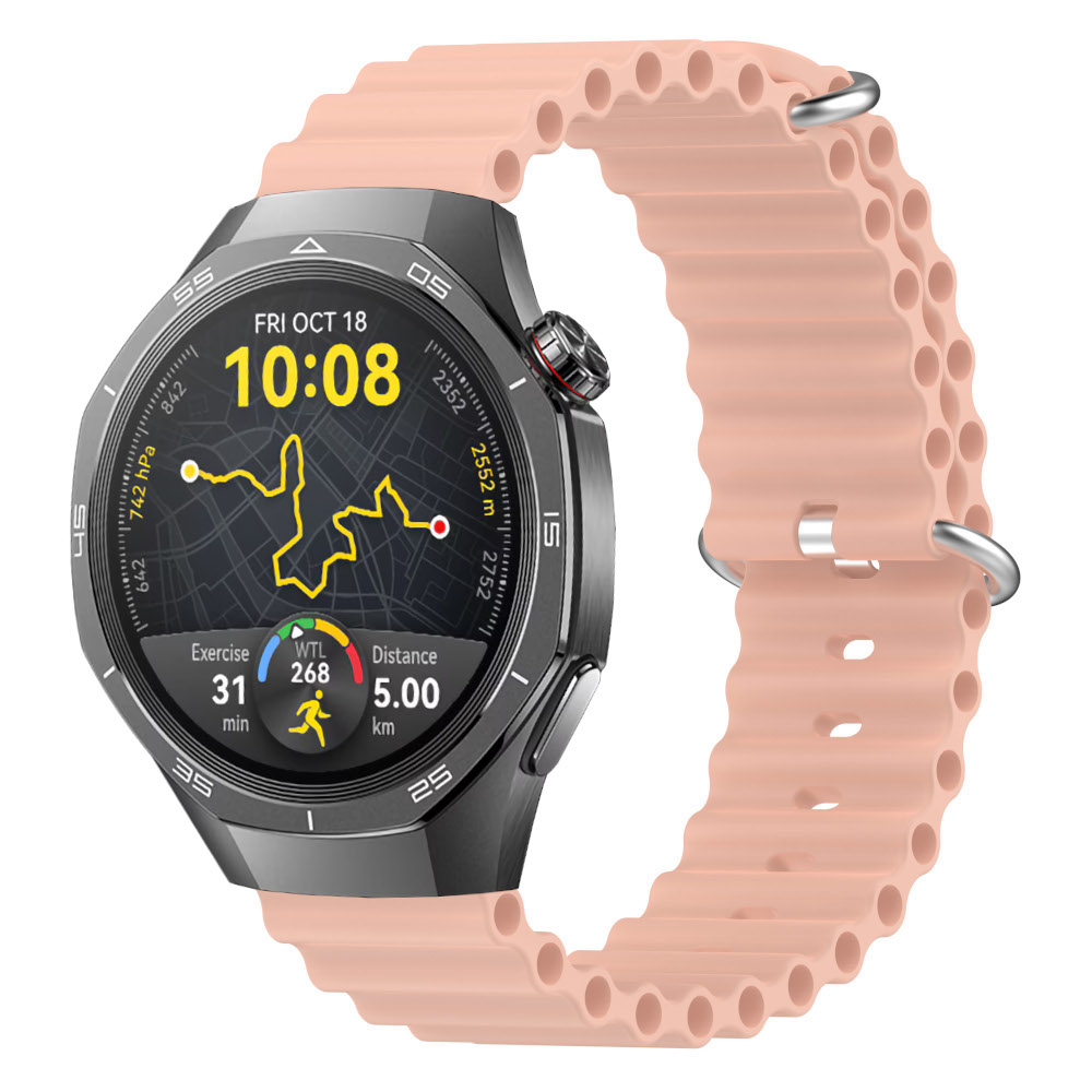 Correa de silicona Ocean para Huawei Watch GT 5 - 46mm / GT 5 - 46mm / GT 4 - 46mm / Amazfit GTR 4 / Bip 5 / Garmin Vivoactive 4, Ancho 22mm