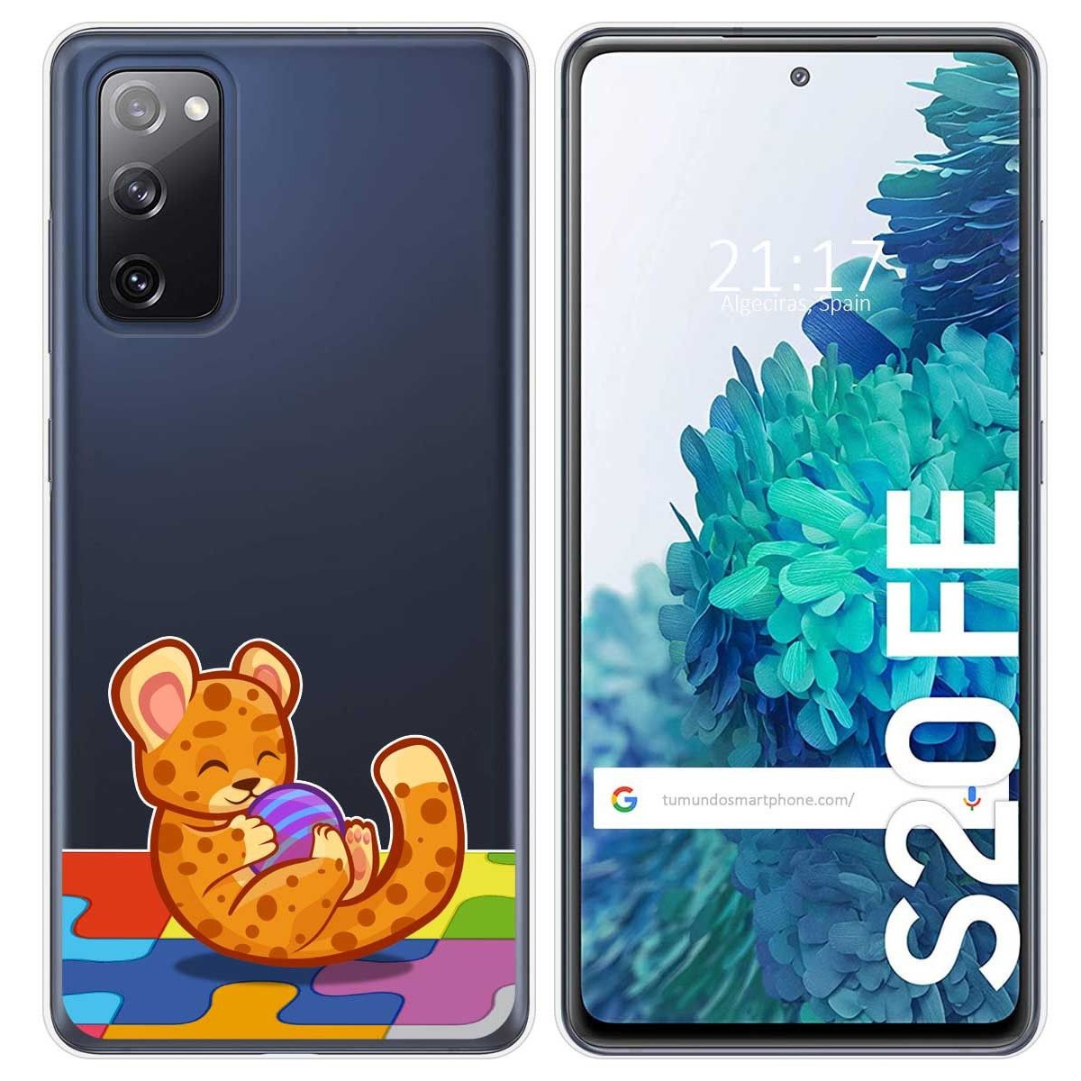 Tumundosmartphone Funda Gel Transparente para Samsung Galaxy S20 FE diseño Leopardo Dibujos