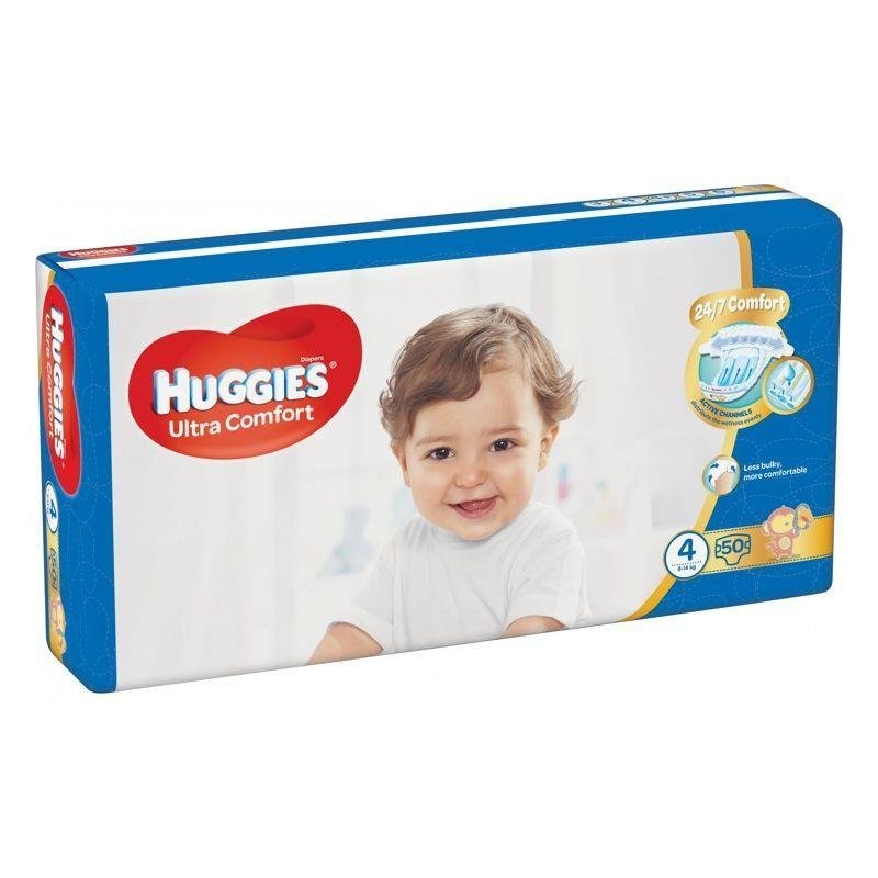 Huggies - Pañales Huggies Ultra Comfort Jumbo Talla 4 Multicolor 50 Piezas
