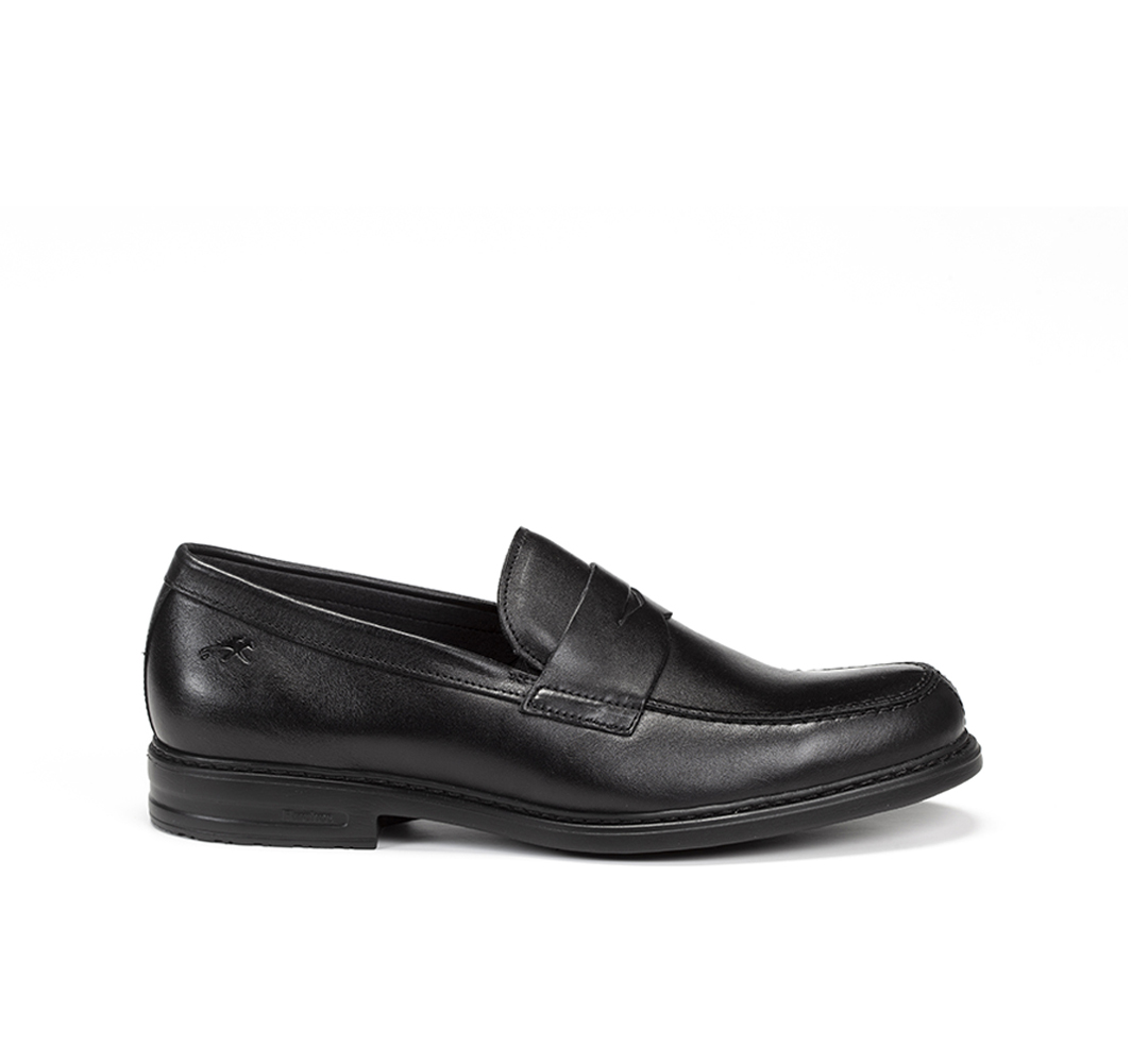 Fluchos SIMON 8721 Mocasín Negro - Gran Ligereza - Piso Extrlaligero - Absolutamente Cómodo - Primeras Calidades en Piel