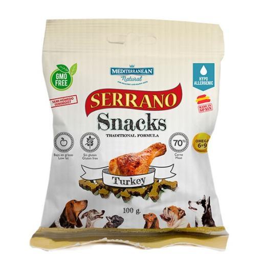 Mediterranean Natural Serrano Snacks de Pavo para Perros - 100 gr100