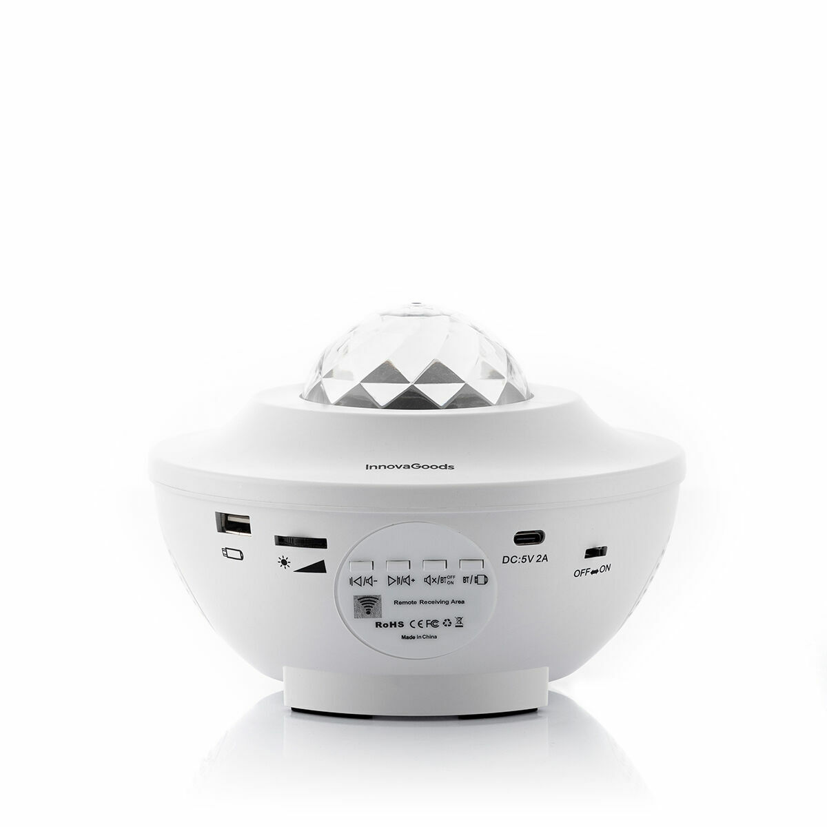 Innovagoods ® Star projector with bluetooth speaker, night light projector, 3 levels of projector intensity, night light, baby gift room decoration.