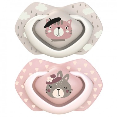 Canpol Babies - Pack Chupetes de silicona BONJOUR PARIS (6-18)meses, 2 uds. Canpol Babies
