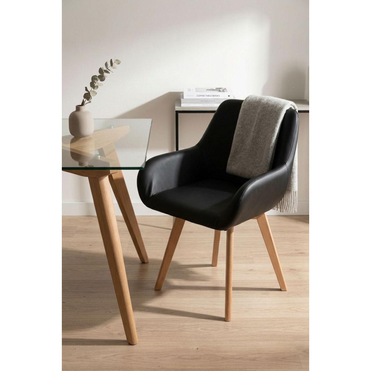 Regalos Miguel - Sillas Comedor - Silla Venly Polipiel - Negro