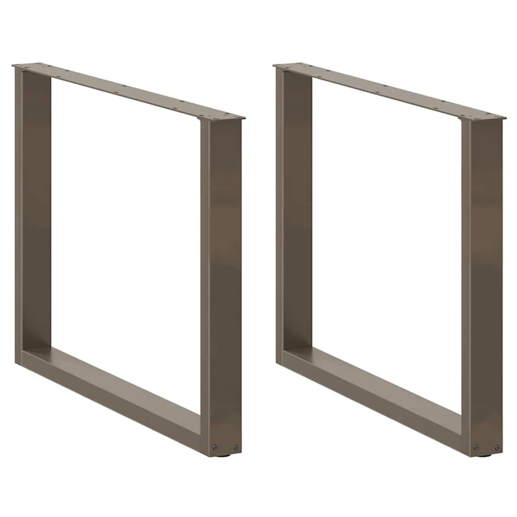 vidaXL Patas para mesa de comedor en forma de U (3 unidades) 100 x (72-73) cm, acero