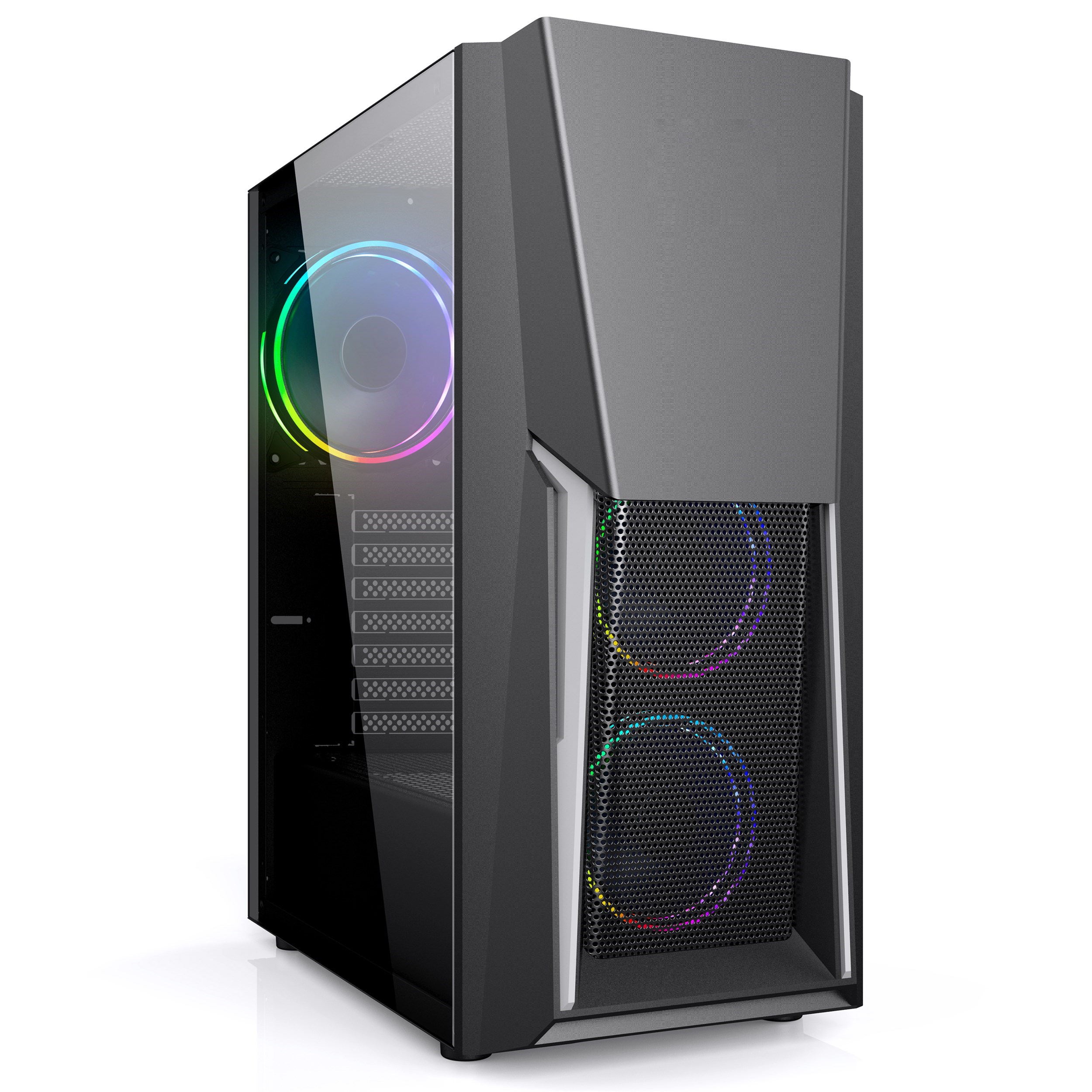 Caja atx droxio gaming burner lat. cristal templad