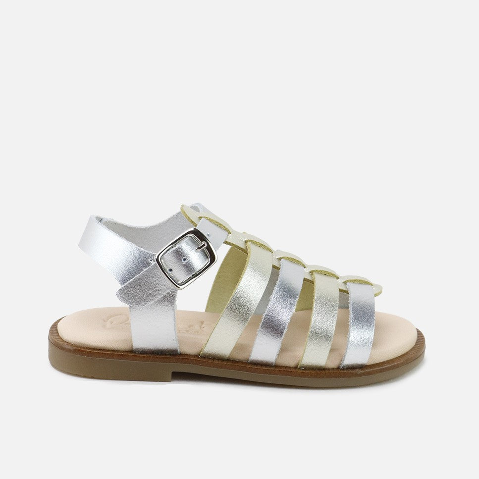 Sandalias Romanas Plata/oro Gel Papanatas | Eli 1957