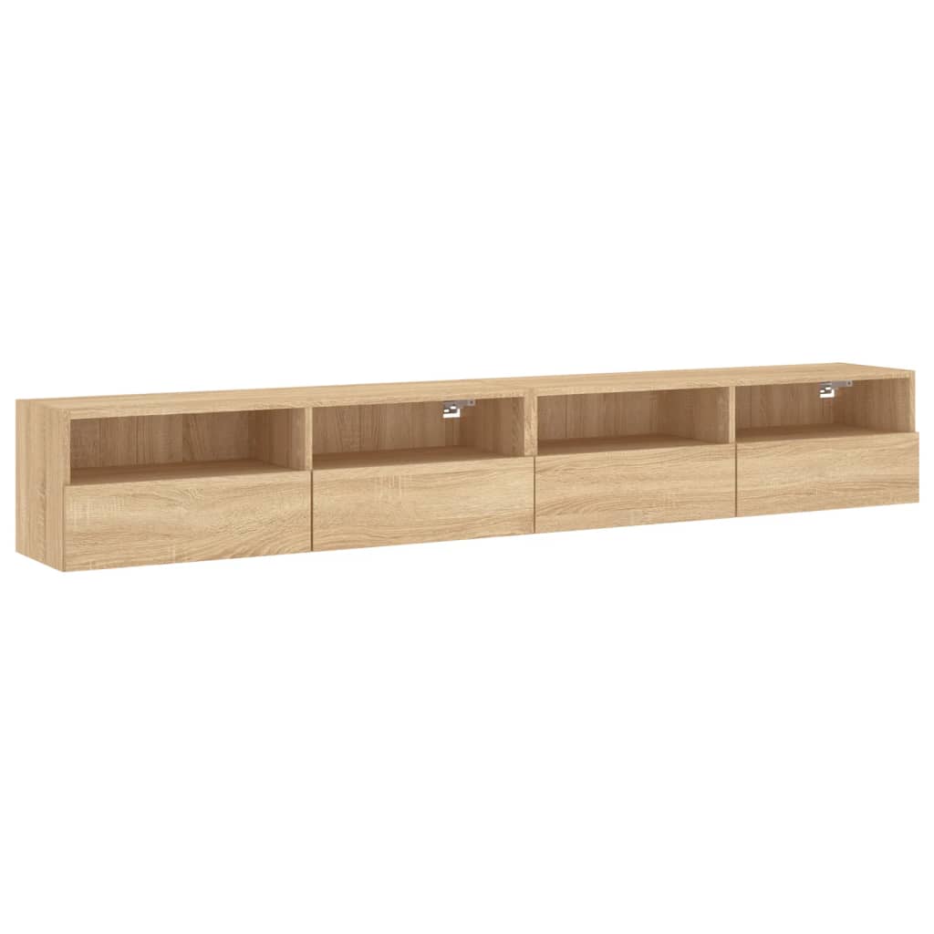 Vidaxl Mueble de Pared TV 2 Uds Madera Ingeniería 100x30x30 Cm