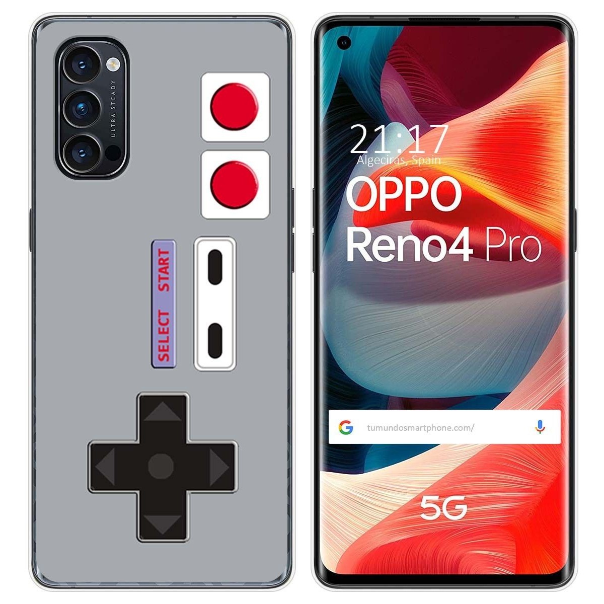Tumundosmartphone Funda Gel Tpu para Oppo Reno 4 Pro 5G diseño Consola Dibujos