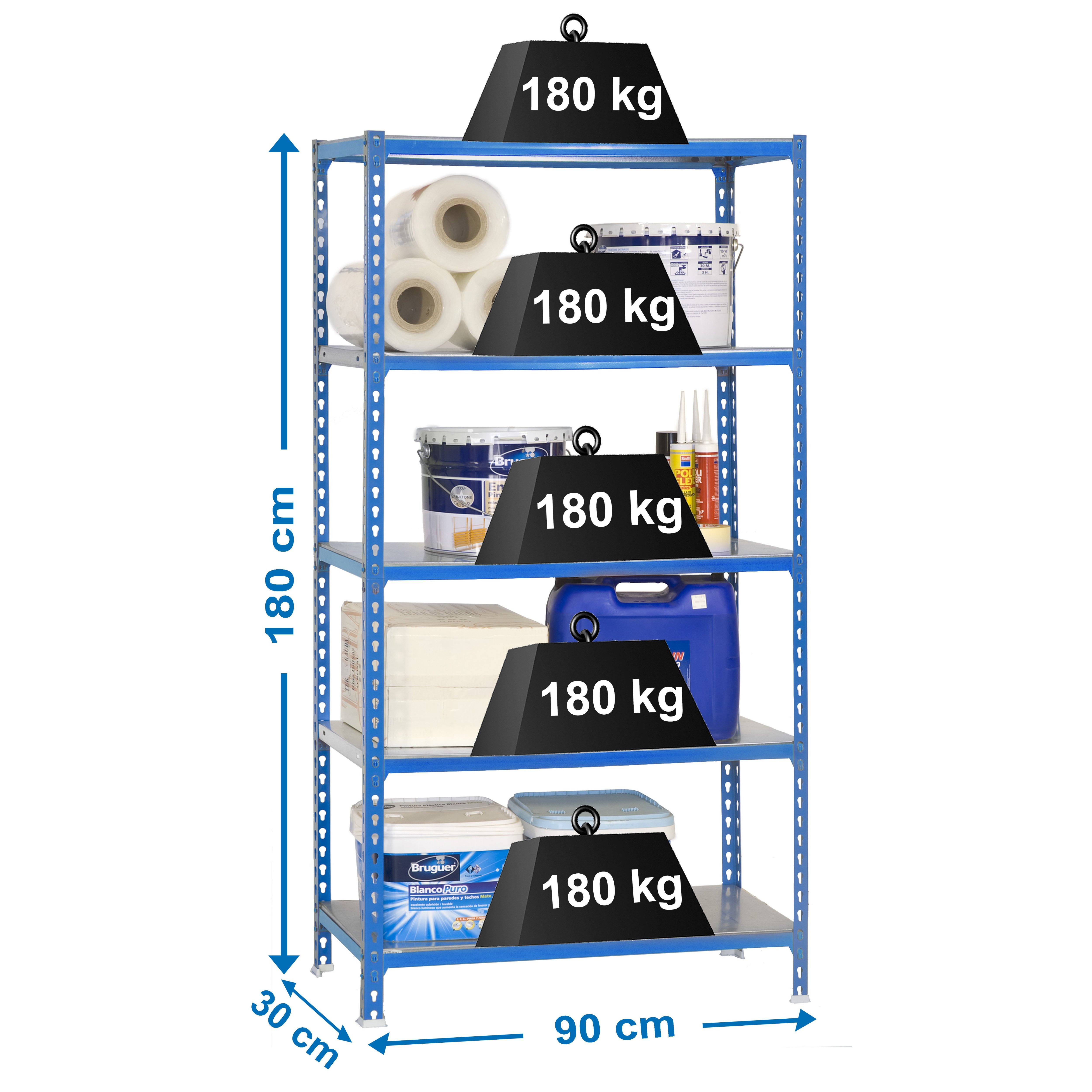 Estantería SIMONRACK Simonclick 5/300 azul/galva