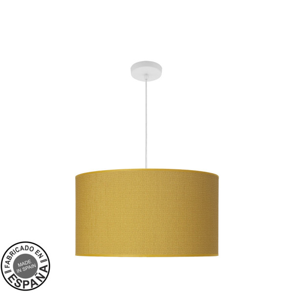 Colgante moda 3xe27 blanco/amarillo regx50x50cm c/difusor