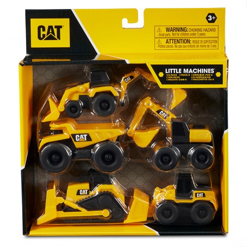 SET 5 VEHICULOS MAQUINARIA DE OBRAS CATERPILL 82150 FUNRISE