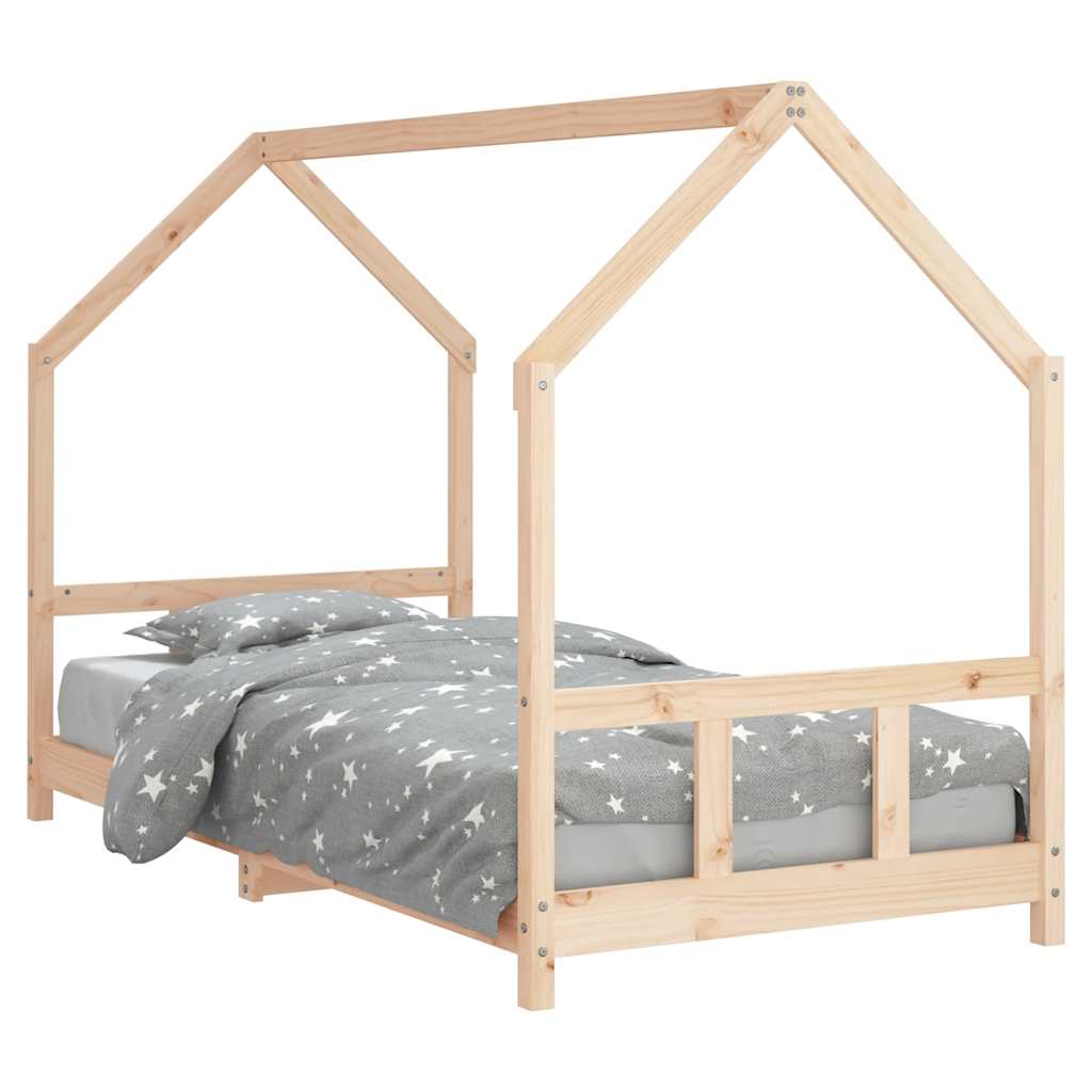 vidaXL Estructura de cama para niños madera de pino 90x200 cm