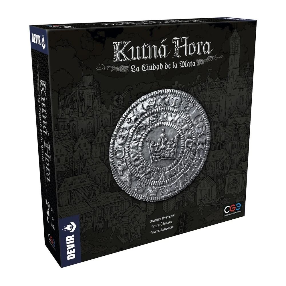 Devir - Juego de mesa Kutnà Hora: La Ciudad De Plata para adultos y familias, estrategia medieval con gestión de recursos y carta promocional exclusiva