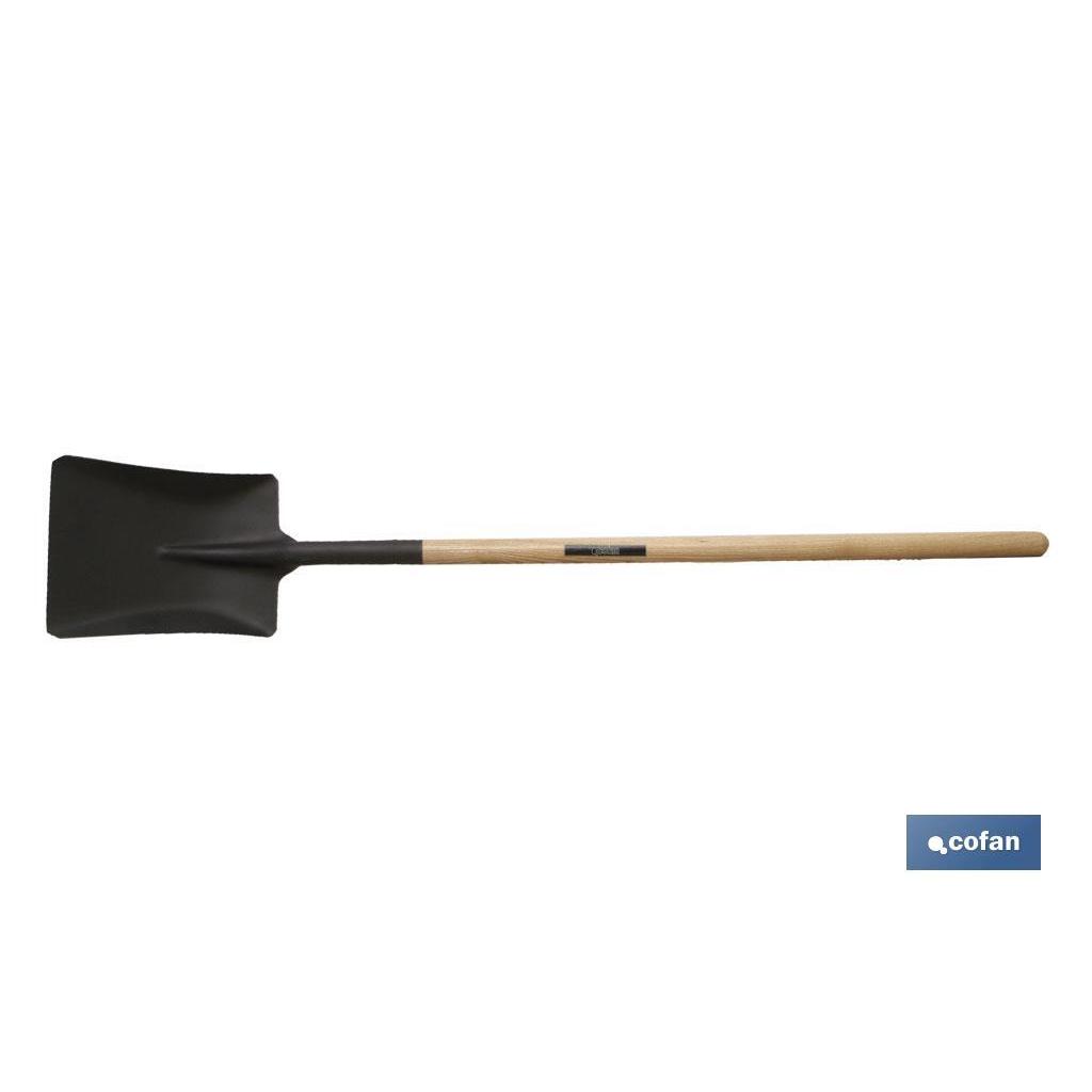 Cofan Pala Cuadrada de Acero Sin Puño 335x245x1400mm Herramientas Manuales