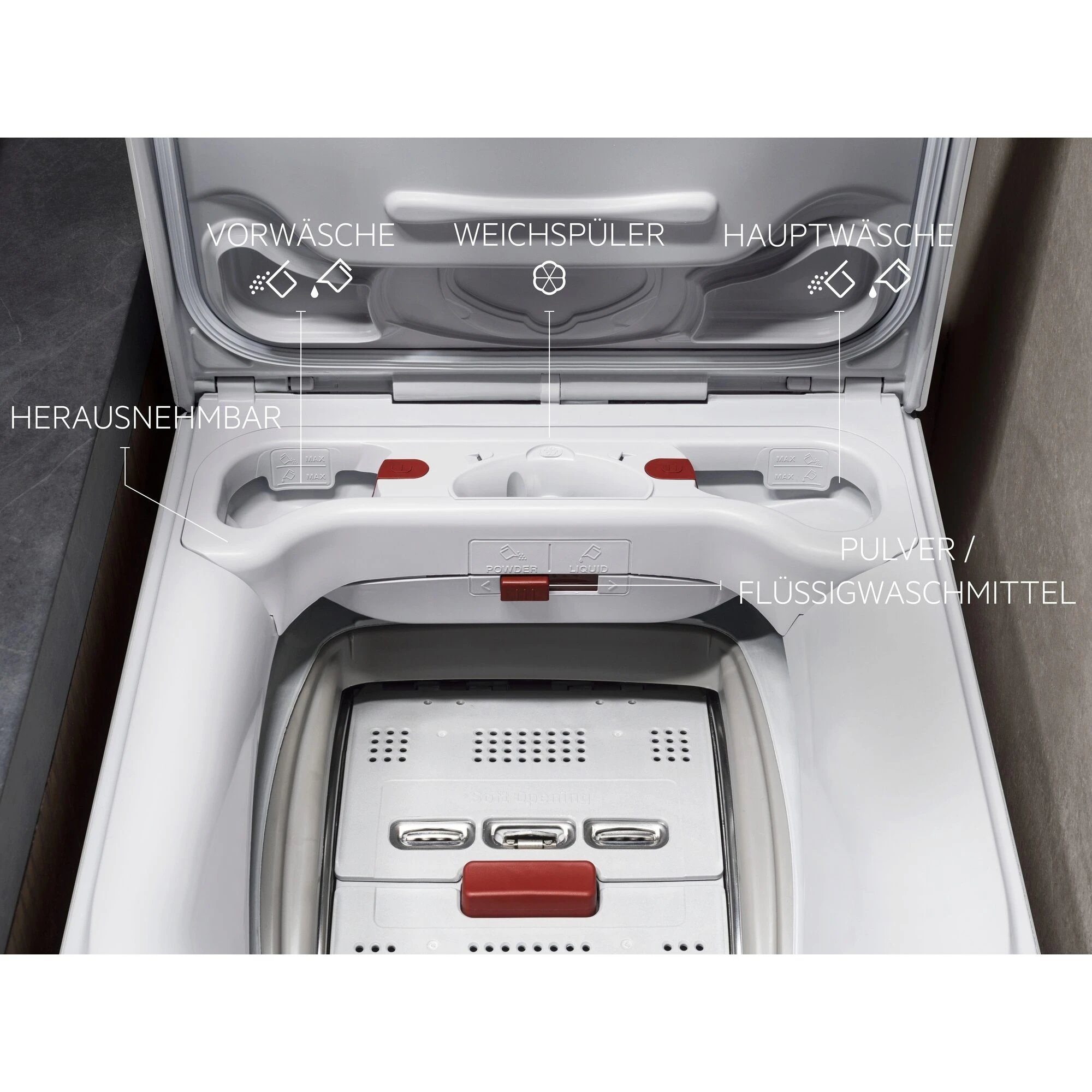 AEG - Lavadora de carga superior LTE6K7230E de 7 kg, clase energética A, motor Inverter y centrifugado a 1151 rpm, color blanco