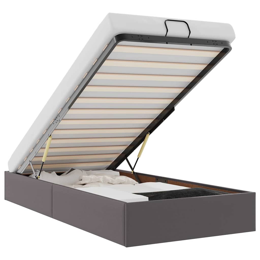 vidaXL Estructura de cama otomana sin colchón gris 80x200 cm