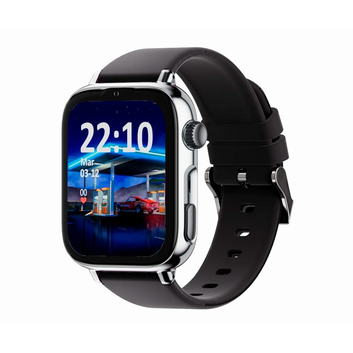 SaveFamily SaveWatch Plus 2 Plata con correa de silicona Black is black / Smartwatch 4G para niños