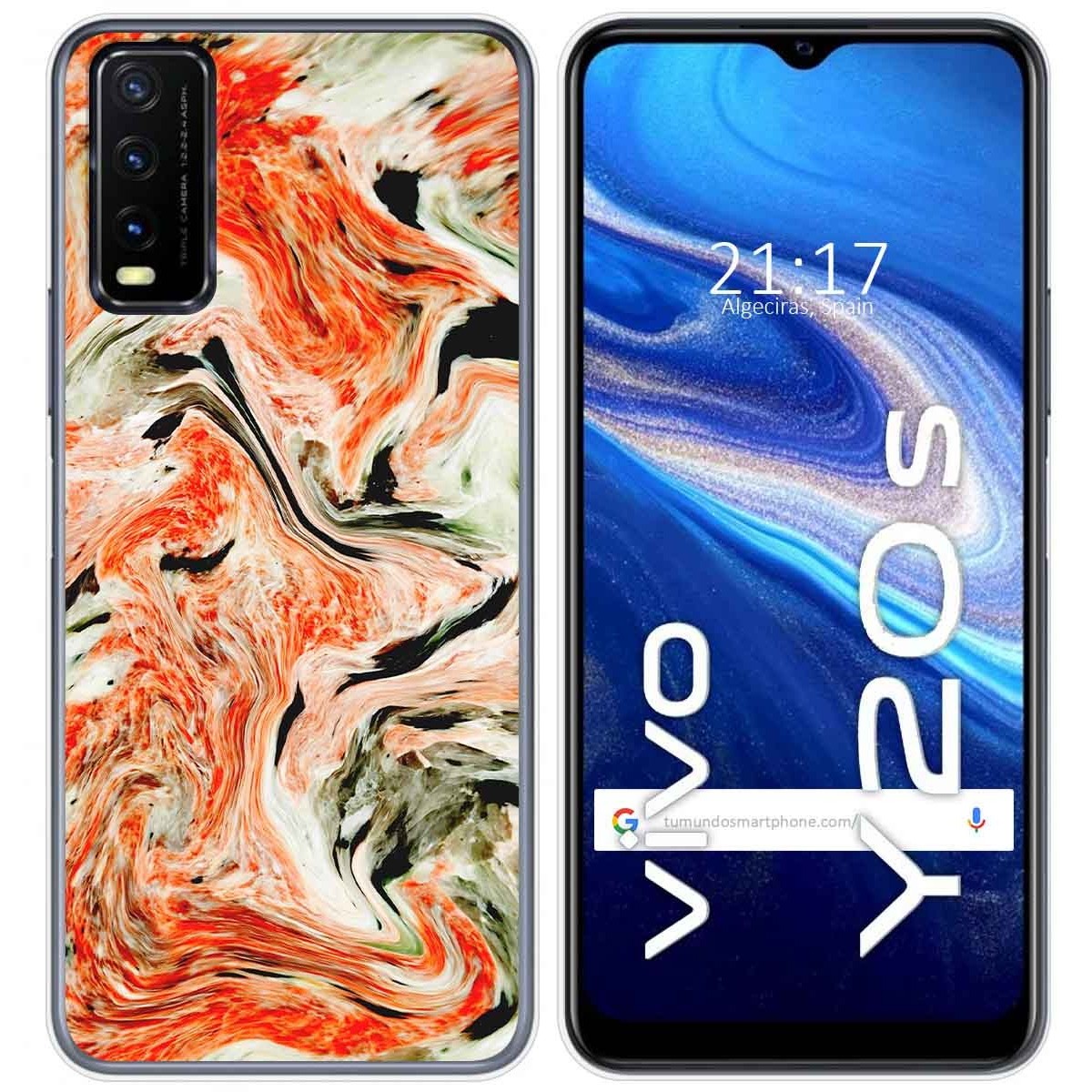 Tumundosmartphone Funda Gel Tpu para Vivo Y20s / Y11s diseño Mármol 12 Dibujos