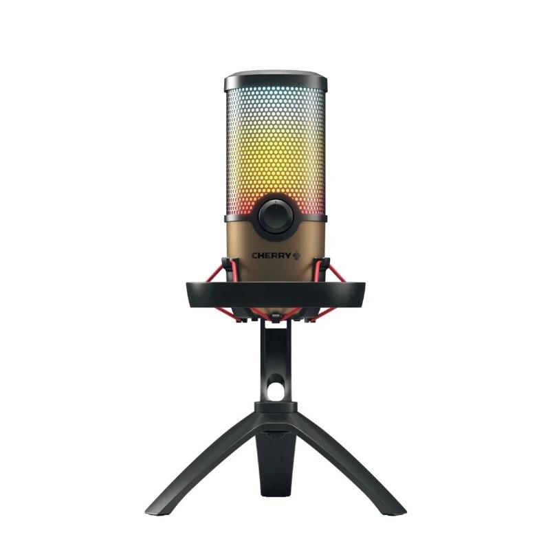 CHERRY UM 9.0 PRO RGB Negro, Cobre Micrófono de superficie para mesa