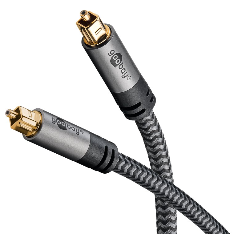 Goobay 65305 cable de audio 2 m Toslink Negro, Plata
