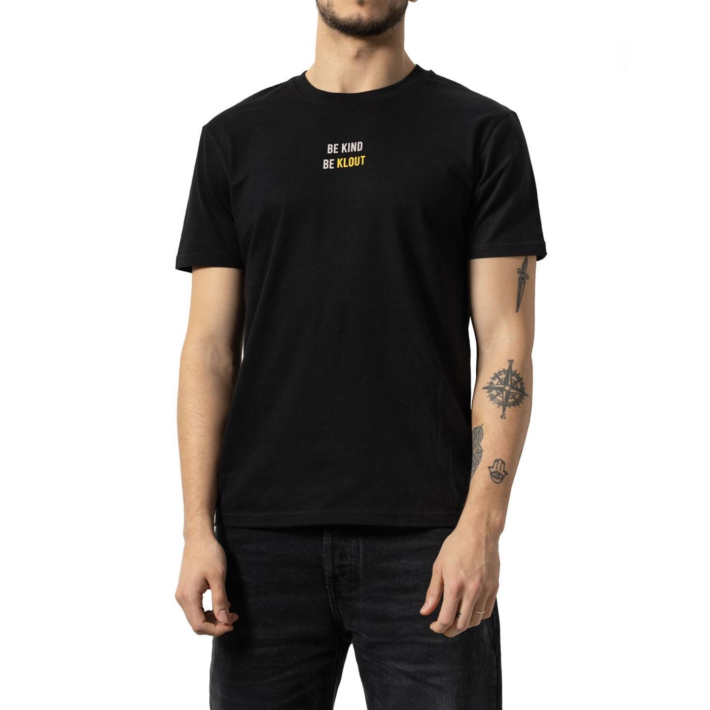 KLOUT - KLOUT Camiseta Klout Recycle Unisex Negra de Algodón Orgánico
