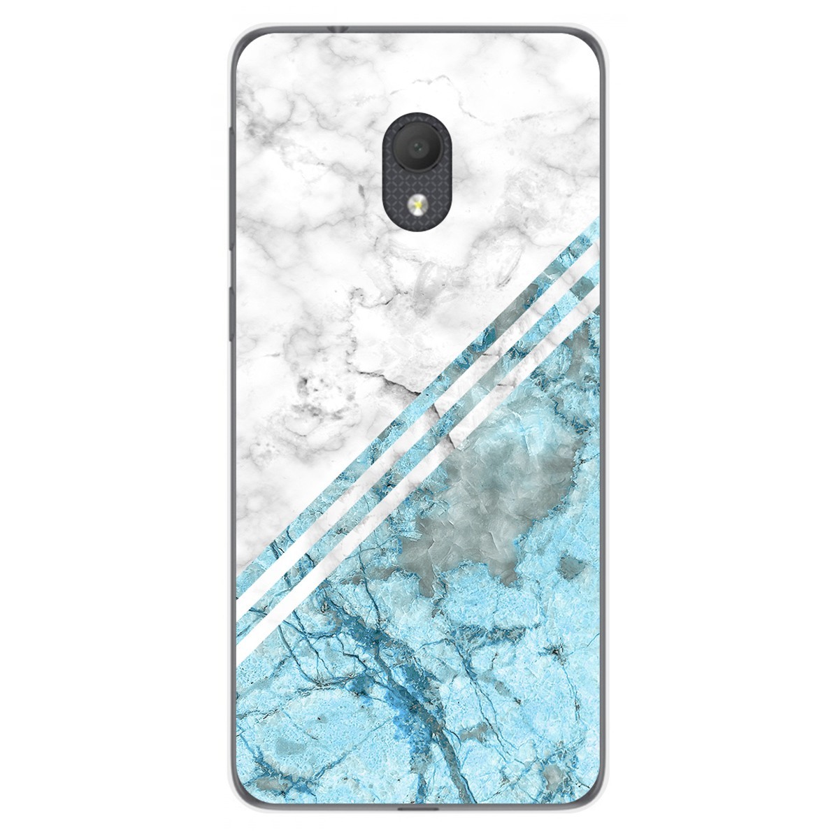 Tumundosmartphone Funda Gel Tpu para Alcatel 1C 2019 diseño Mármol 02 Dibujos