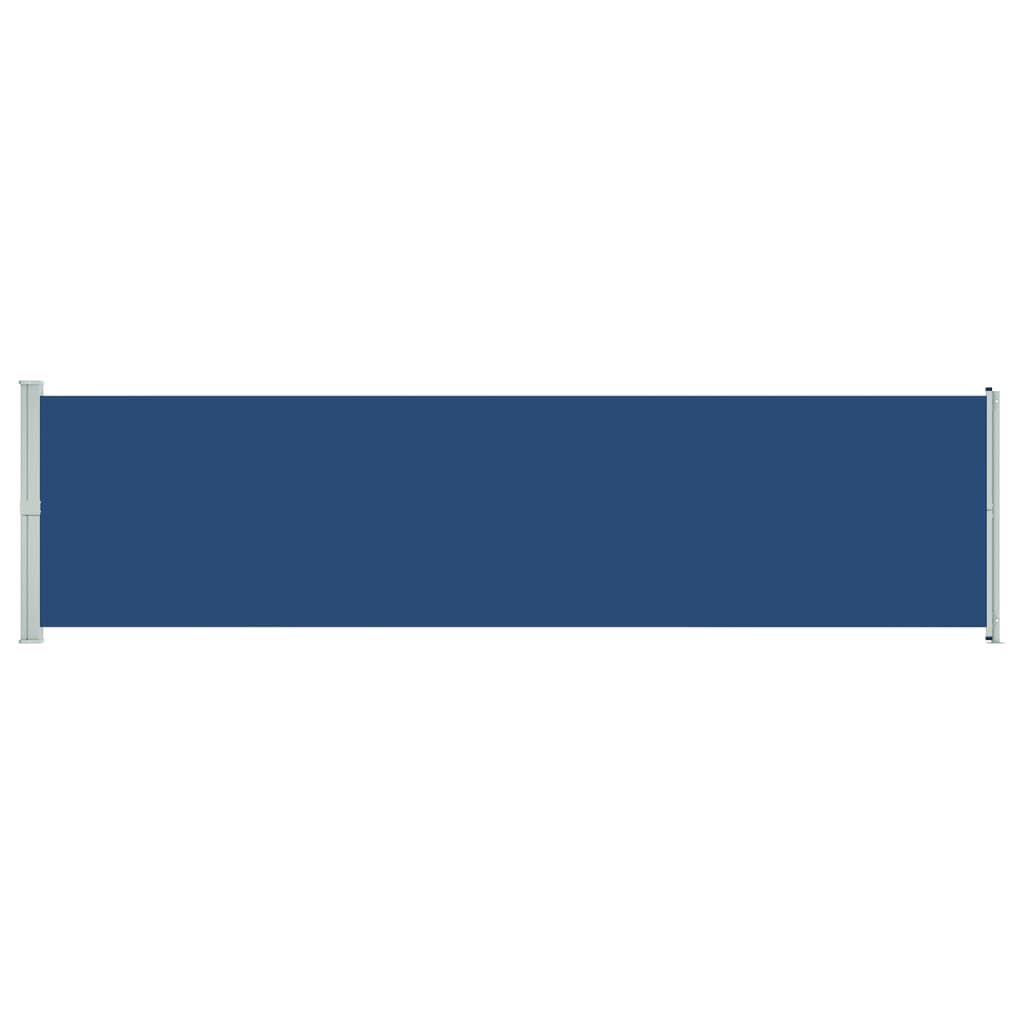 vidaXL Toldo lateral retráctil para patio 600x160 cm Color Negro, Crema, Azul