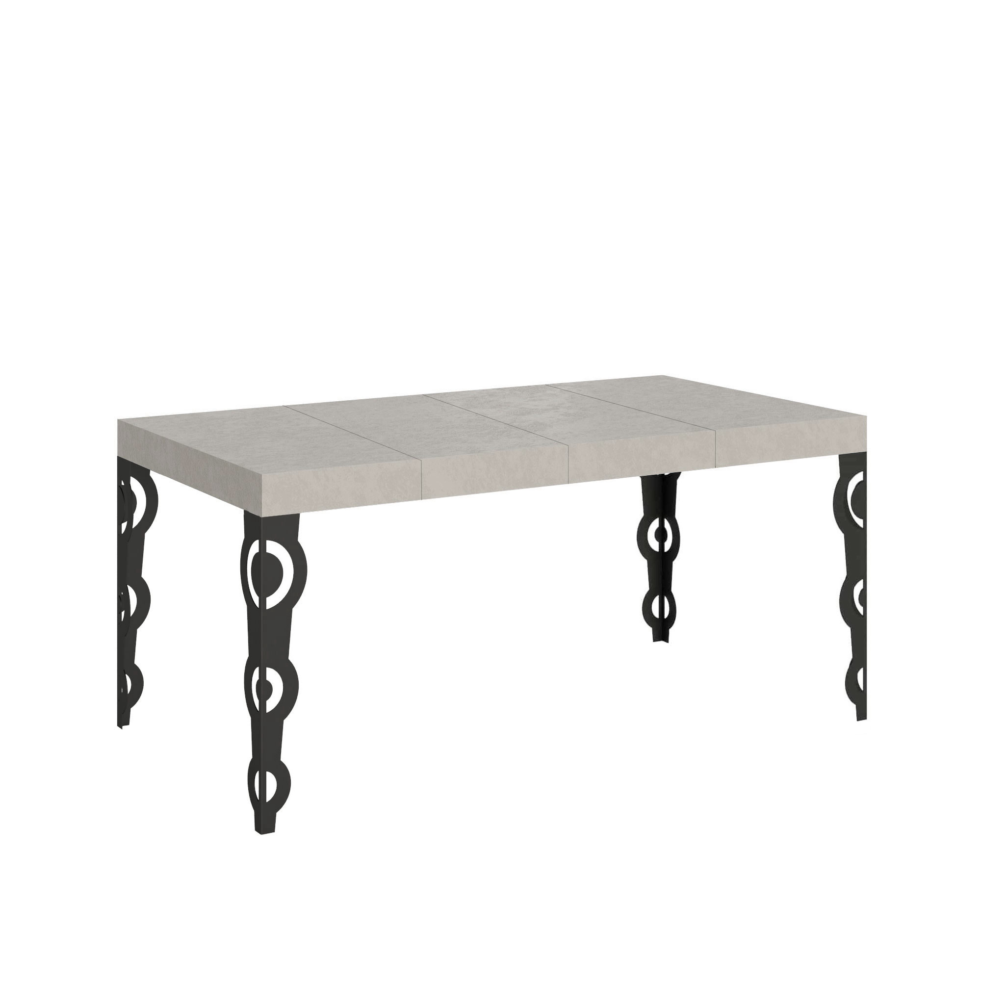 Mesa extensible Karamay Premium Cashmere 120/224x90 cm con patas antracita - Itamoby
