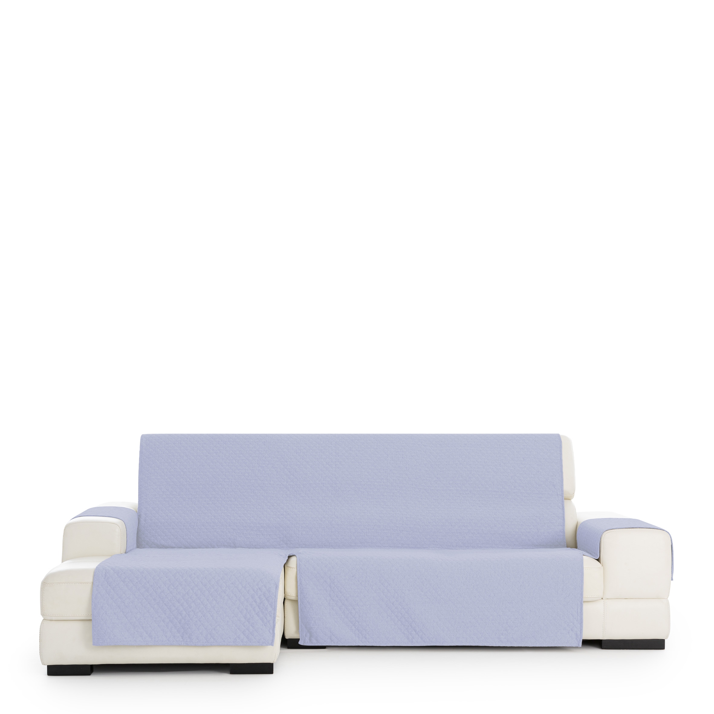 Funda de sofa chaise longue m/3 silver izquierda (Mirando de frente) c/13 extra, Tamaño extra izquierda, 170x310x110cm, Fábricada en España