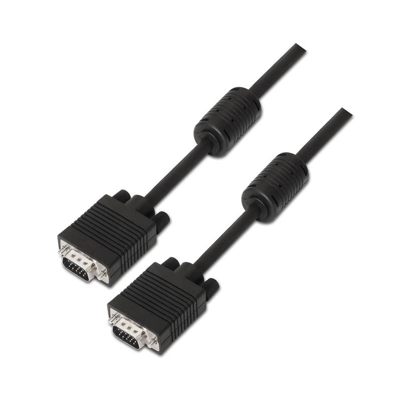 Nanocable Cable SVGA Macho-Macho HDB15 Con Ferrita 1m | Alta Calidad