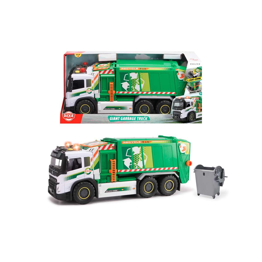 Camión de reciclaje gigante verde 57cm (Smoby 203749040)