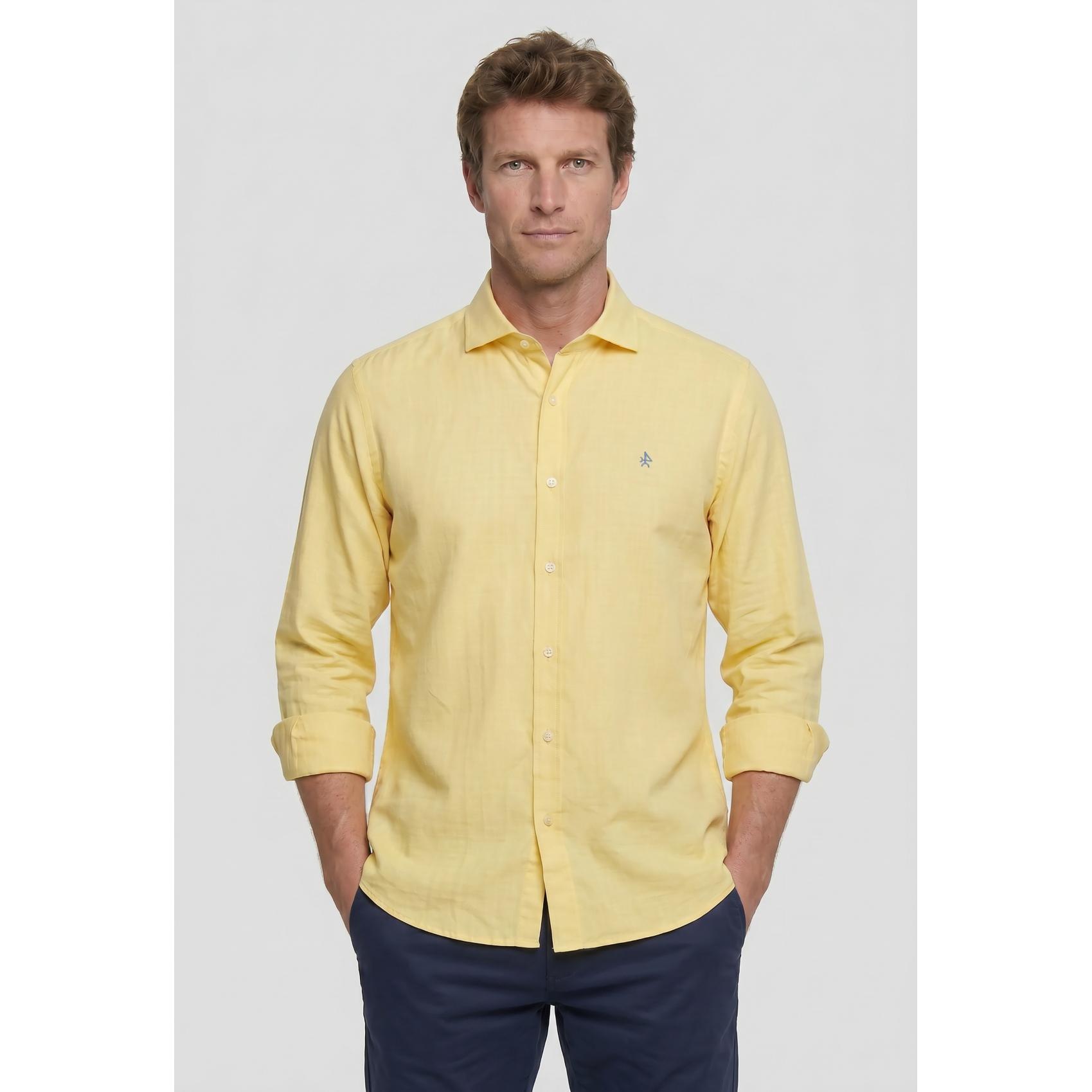 Camisa lino Valecuatro amarillo