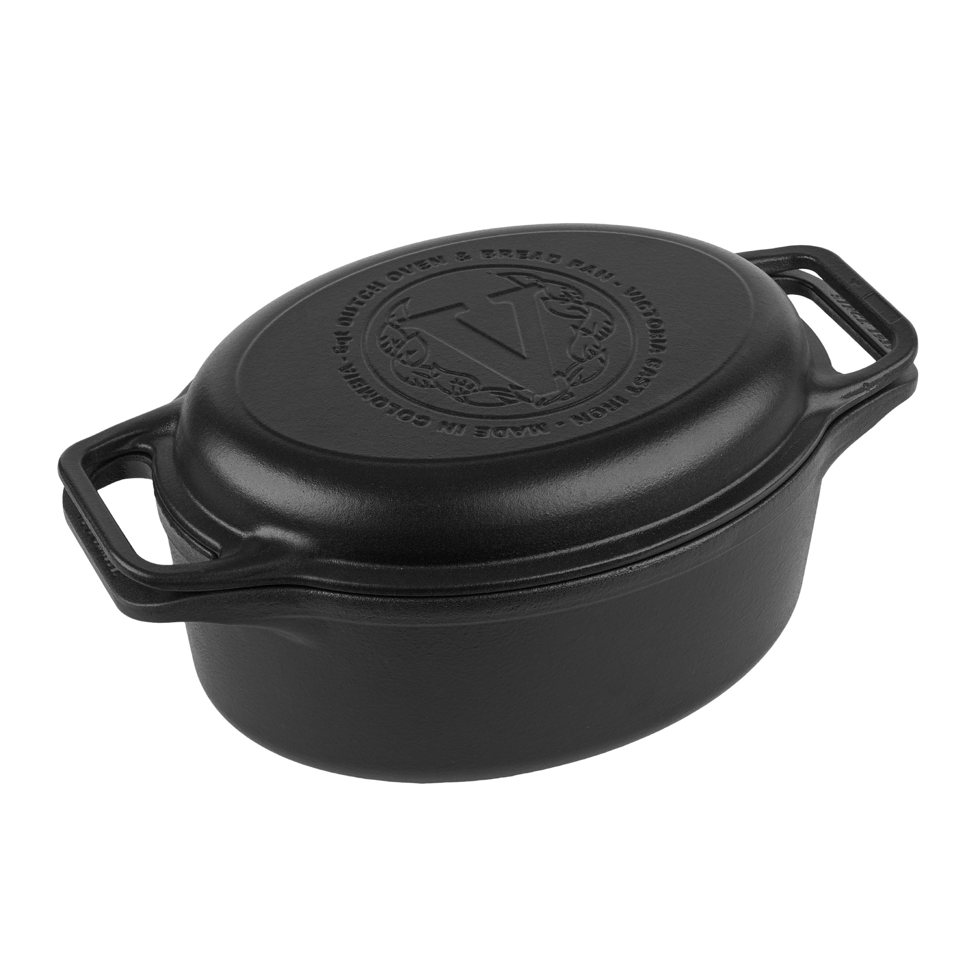 Victoria Horno Holandés Olla y Sartén Inducción Hierro Fundido Esmaltado, Juego 2 Piezas Cocotte, sin PTFE ni PFOA, Apta para Fuego, Barbacoa, Horno, Vitrocerámica, Gas