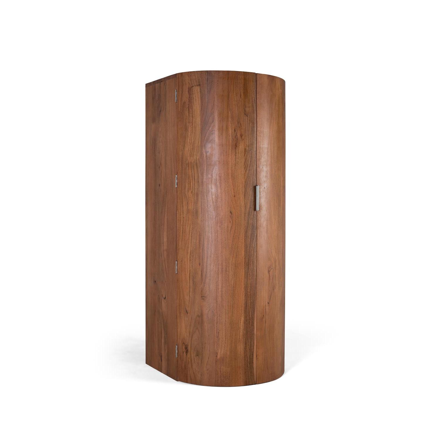 Mueble bar con 2 puertas en madera maciza de acacia
