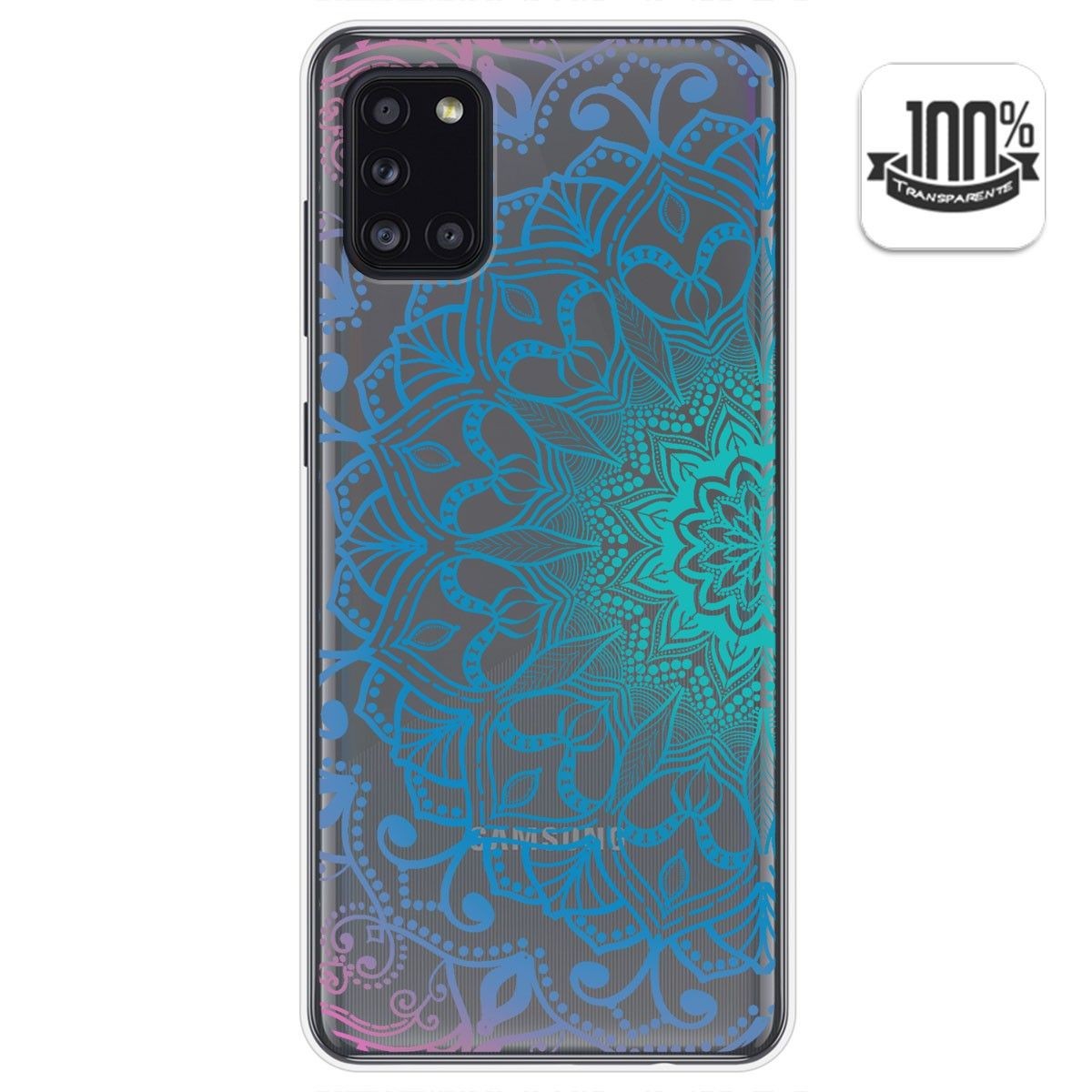 Tumundosmartphone Funda Gel Transparente para Samsung Galaxy A31 diseño Mandala Dibujos