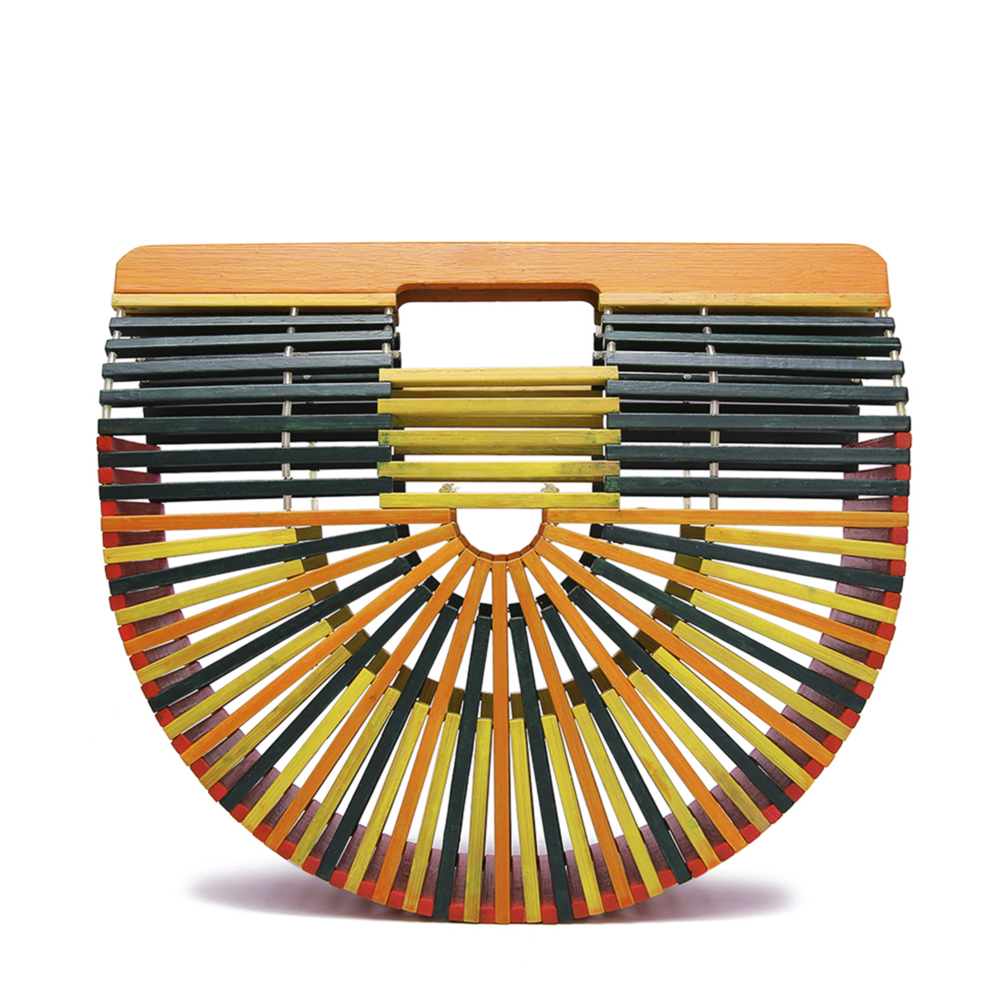 Iria Quintana. Zola bolso de mano en madera de bambú.