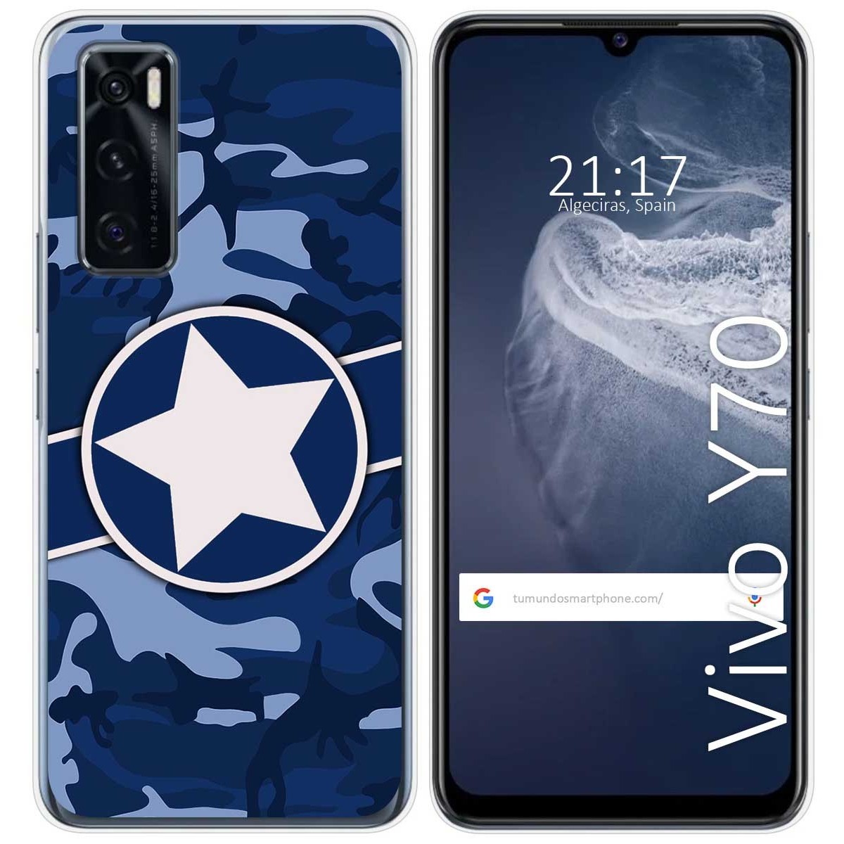 Funda Silicona para Vivo Y70 diseño Camuflaje 03 Dibujos