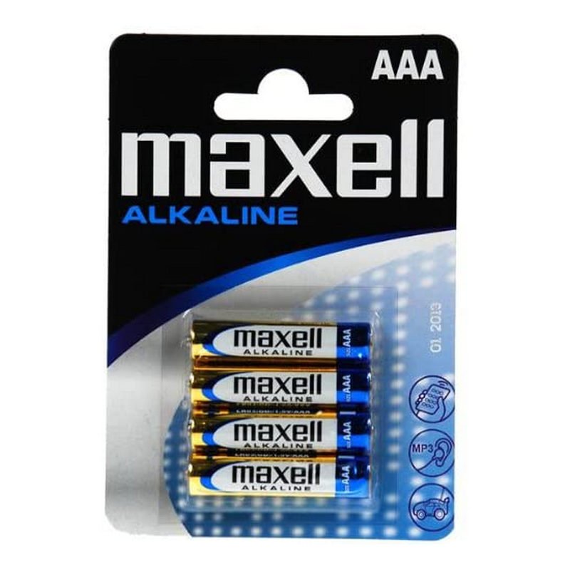 Maxell - Maxell Pack 4 Pilas Alcalinas LR03 AAA 1.5V