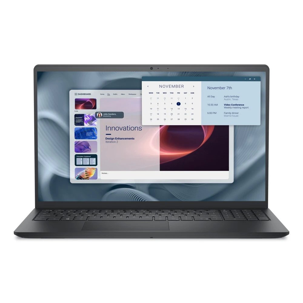 Pc portátil 5-1334 Intel Core iU 15,6" Windows 11 Pro Dell PRO 15 ESSENTIAL PV15250 Pantalla táctil Ram 8 GB Disco 512 GB  | SSD, Uso profesional, Carga rápida, Negro