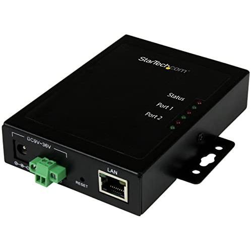 Startech.com servidor de dispositivos serie a ip de 2 puertos rs232 - de metal - adaptador serie a ip,2 años