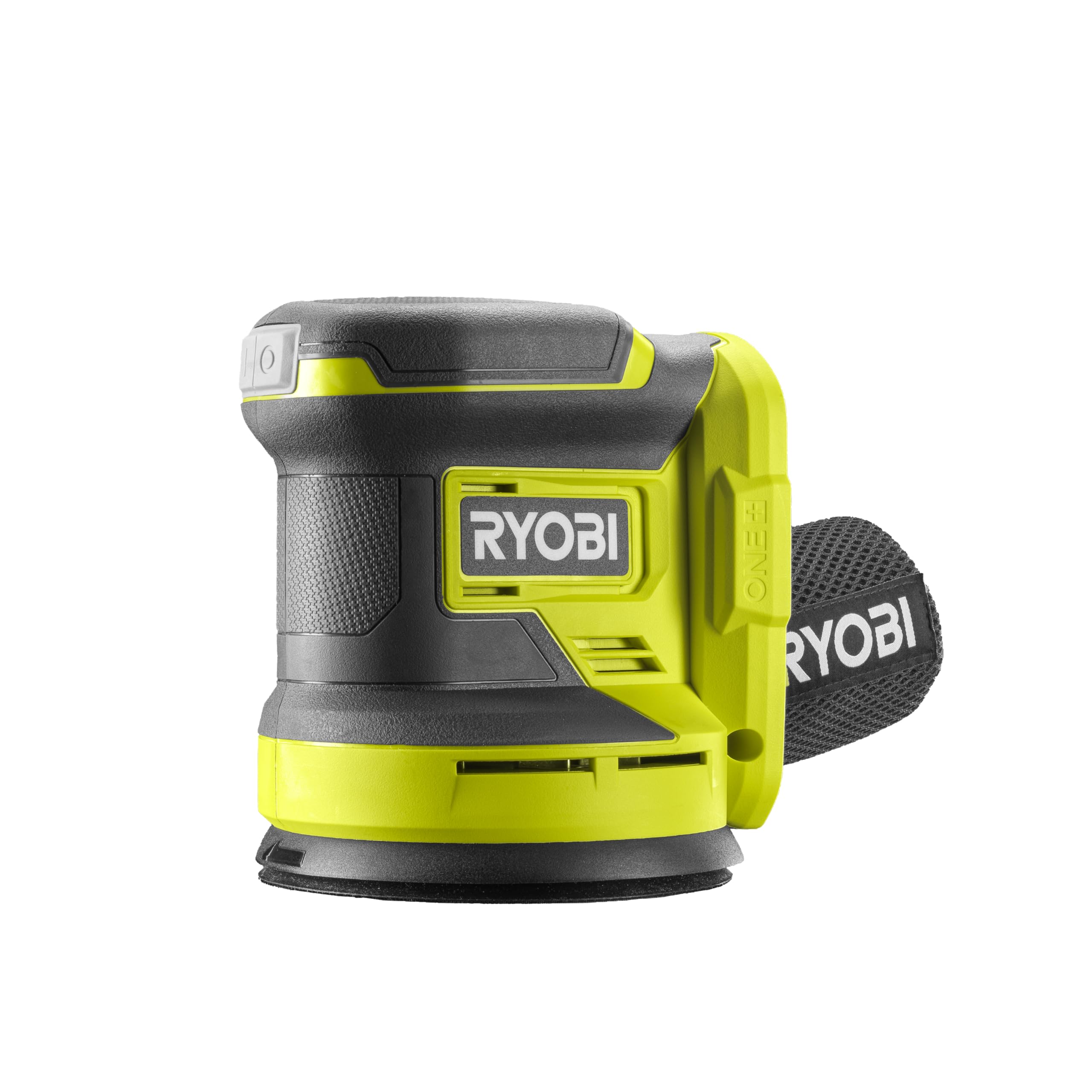 RYOBI - Lijadora Excéntrica 18V ONE+ 125mm + 3 Abrasivos para Eliminar Pintura, Barniz y Lijar Pequeñas Superficies - Ideal para la Restauración de Muebles y las Reformas Domésticas - RROS18-0