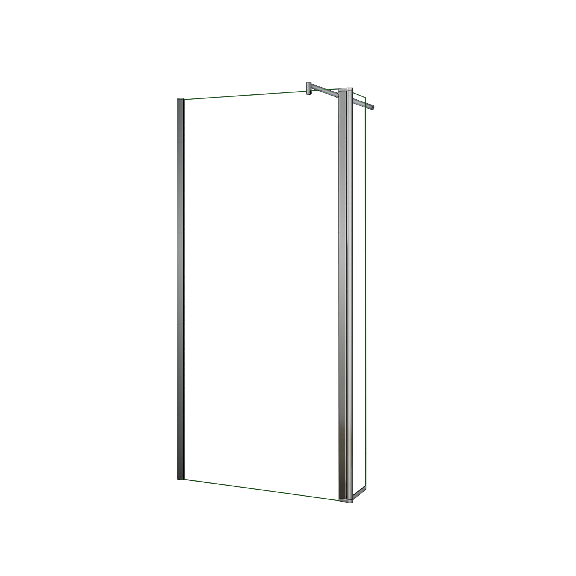 Walkin,Panel de ducha,con Película de Seguridad+Lateral giratorio,Vidrio 8mm,Barra ajustable 70-120cm,[(83.9-85.9)+40]x200cm