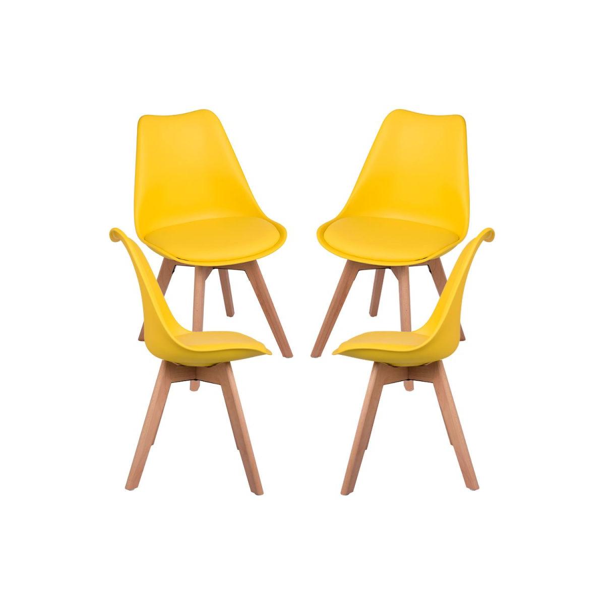 Regalos Miguel - Packs Sillas Comedor - Pack 4 Sillas Synk Basic - Amarillo