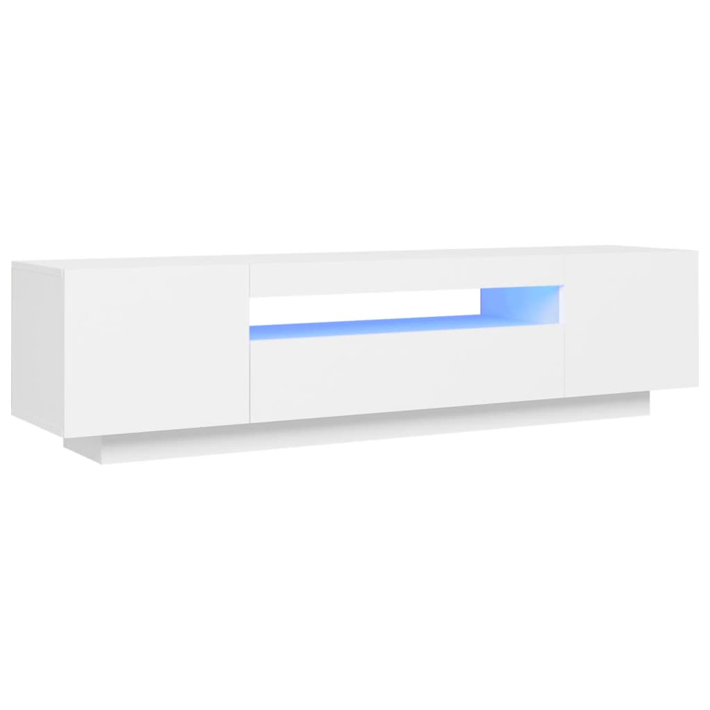 vidaXL Mueble de TV con luces LED 160x35x40 cm, Mueble de Salon, Mueble TV, Mueble TV salon, Mesa de TV, Mueble tele