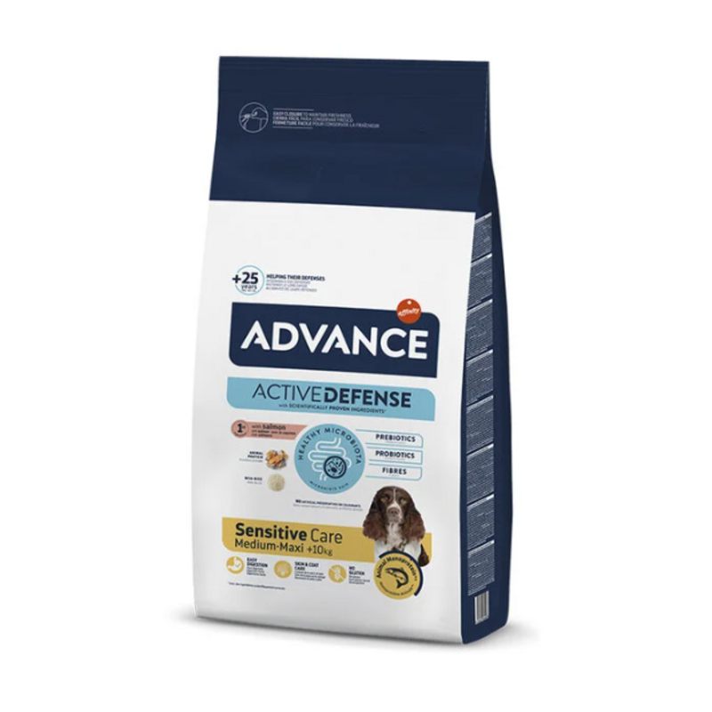 Advance Sensitive Care Medium / Maxi con Salmon y Arroz 12 Kg
