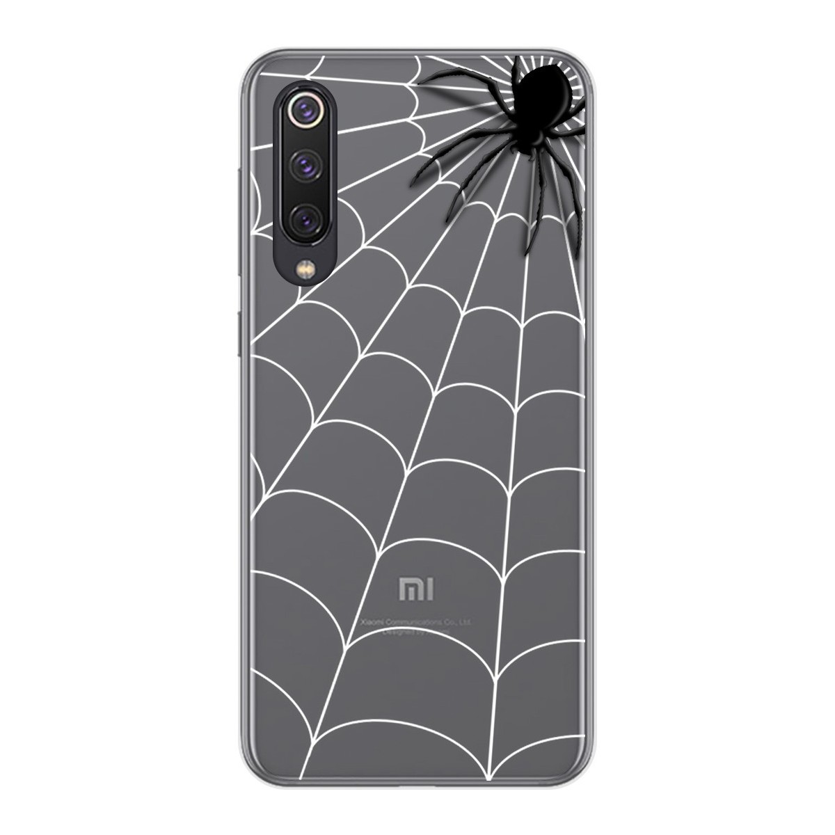 Tumundosmartphone Funda Gel Transparente para Xiaomi Mi 9 SE diseño Araña Dibujos