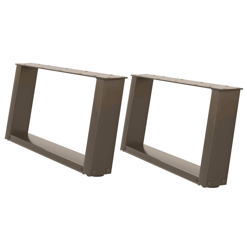 vidaXL Patas para mesa de centro en forma de U (2 unidades) 70 x (30-31) cm, acero